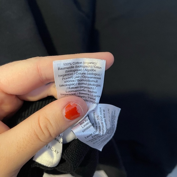 Casual Friday black crewneck pullover sweater 100% cotton soft warm basic plain - Picture 11 of 11